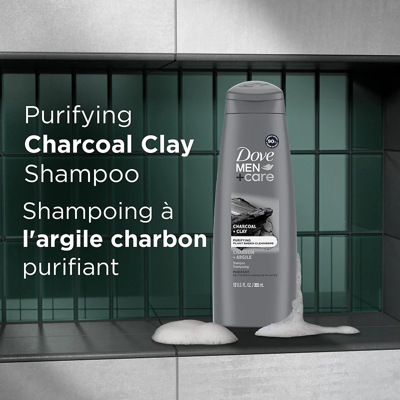 Dove Men Care Charcoal + Clay Shampoo, 355 ml Shampoo