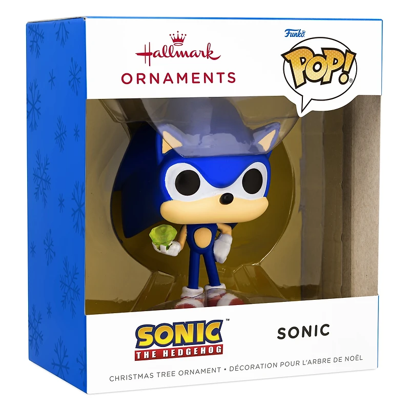 Hallmark Sonic the Hedgehog With Emerald Funko POP! Christmas Ornament, Pop Culture Gifts