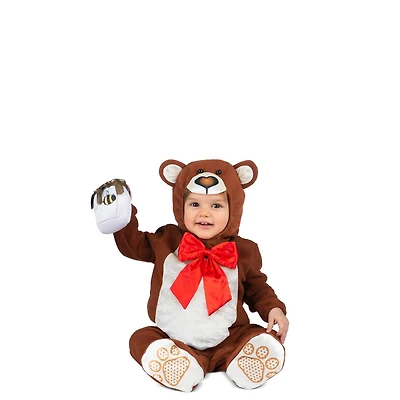 Child Plush Teddy Bear Costume with Honey Pot