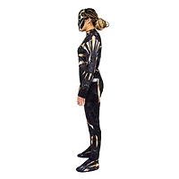 MARVEL Black Panther Adult Women’s Costume - Sublimated Print Jumpsuit and 3D Plastic Mask