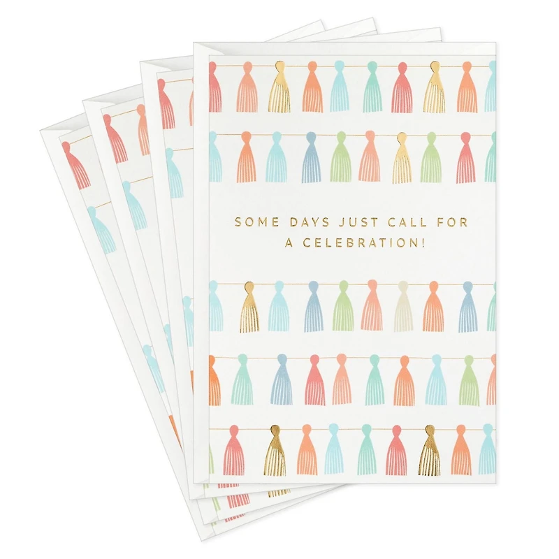 Hallmark Signature Pack of 4 Birthday Cards, Congratulations Cards, Graduation Cards (Some Days Call for a Celebration)