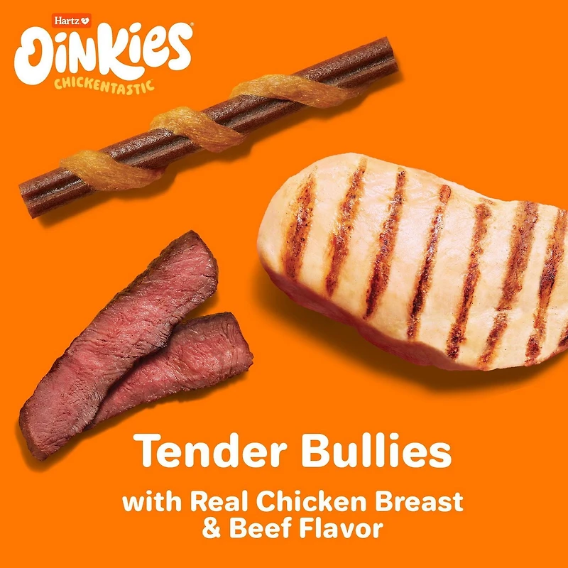 Oinkies Chickentastic Tender Bullies 18pk, Chicken, Beef Flavoured