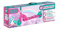 Rugged Racers – Trottinette pliable à 2 roues pour enfant avec design de licorne et roues lumineuses