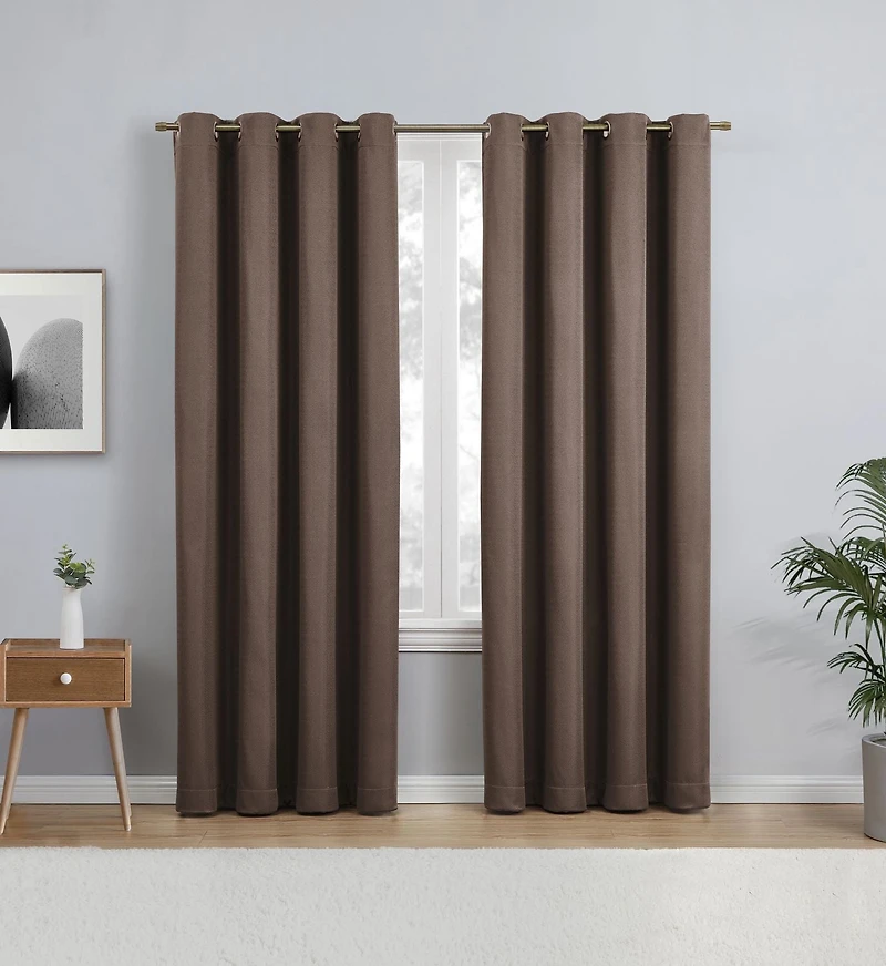 Eclipse Heath 63" Grommet Blackout Window Panel, 1 Panel: 52"x63"