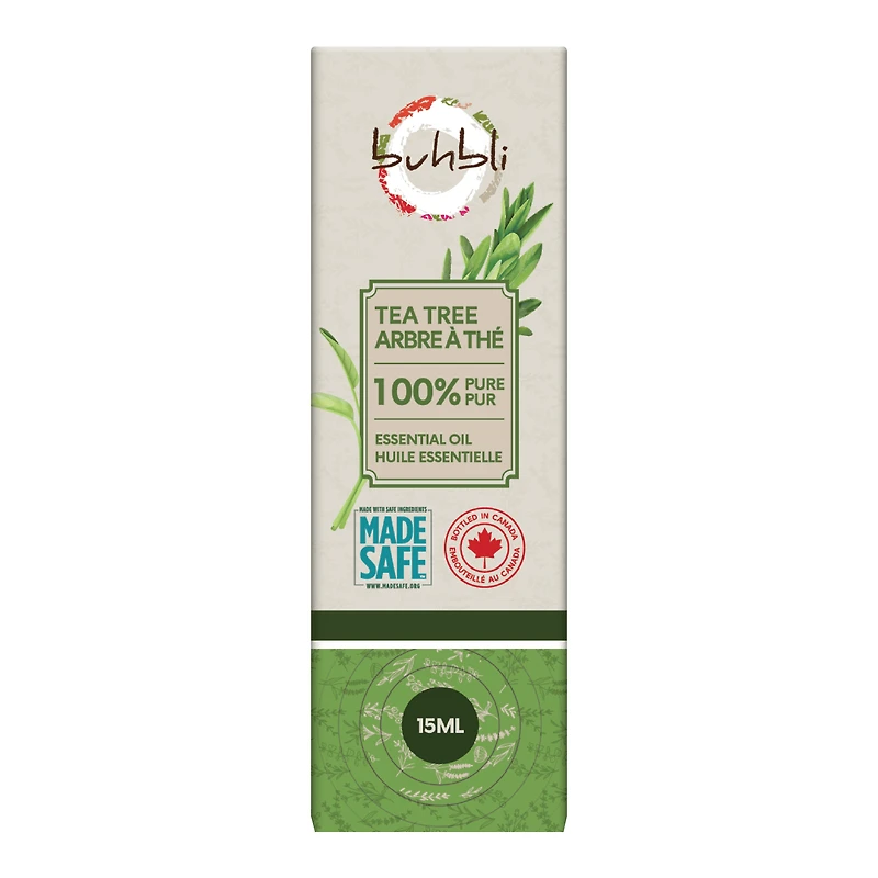 Buhbli Brands – Huile Essentielle d’Arbre à Thé 100 % Pure, 15 ml          Ask ChatGPT Certifié biologique