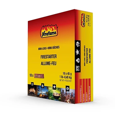 ALLUME-FEU MINI-BÛCHE 10 PACK ALLUME-FEU 10 PACK