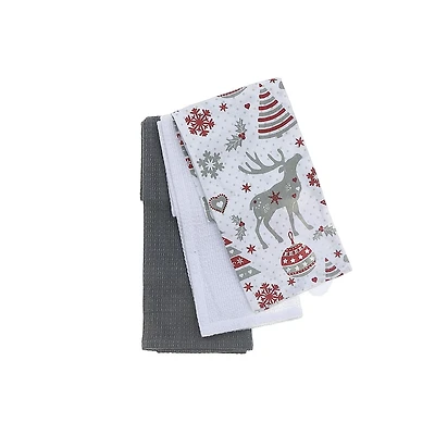 Lot De 3 Torchons De Cuisine Renne