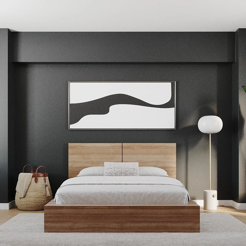 Nexera Lit Plate-forme James avec Tête de Lit