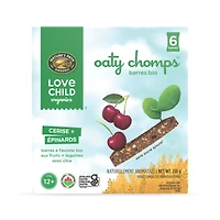 Love Child Organics Oaty Chomps Cherry + Spinach Snack Bar 138g Box, 6 x 23 g