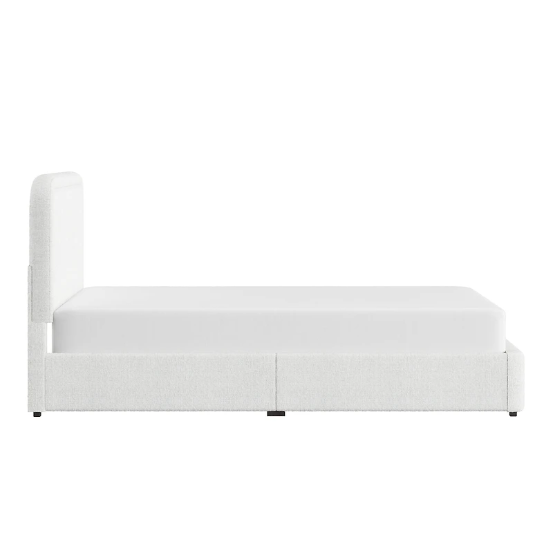Better Homes & Gardens Juliet King Boucle Platform Bed, Ivory