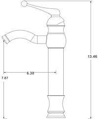 American Imaginations 16.1-in. W Above Counter Black Bathroom Vessel Sink Set For Deck Mount Drilling AI-33371