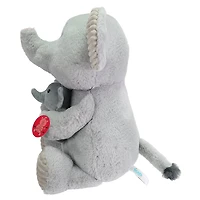 Kid Connection soft animal mama with baby 14''H Elephant