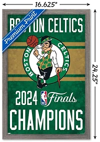 NBA Boston Celtics - 2024 NBA Finals Team Logo Wall Poster, 22.375" x 34" Framed