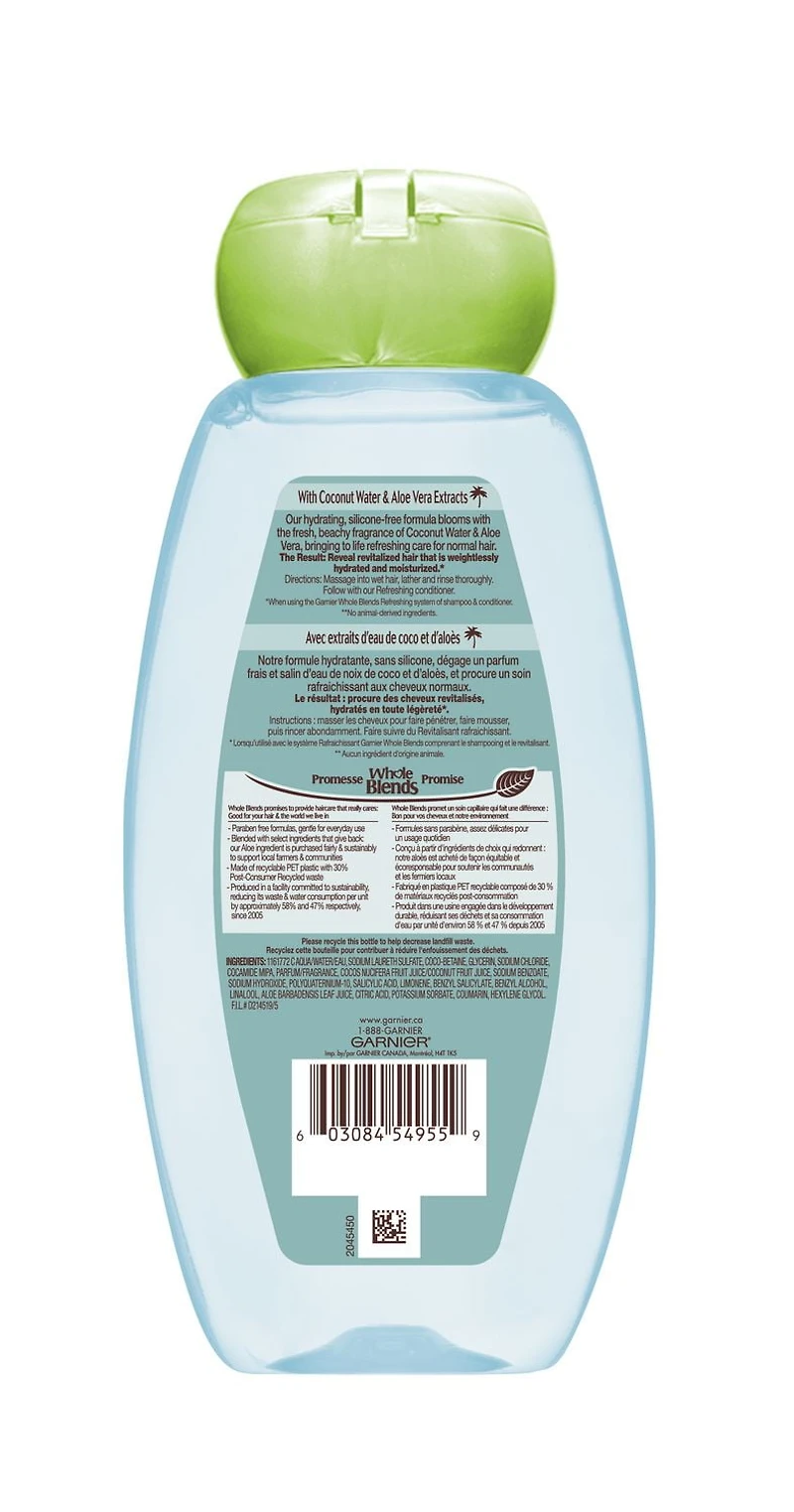 Whole Blends Shampooing à l'Eau de coco et à l'Aloe vera 650 ML