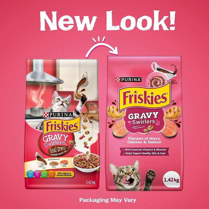 Friskies Gravy Swirlers, Dry Cat Food, 1.42-7.26 kg