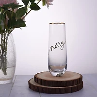 Verre sans tige Champagne flûtes vin verres de Champagne Water Cup BPA-Free for Housewarming Friends verre clair