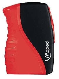 Maped Vertical Sharpener 2 holes - Red, 2 Holes sharpener canister - Red