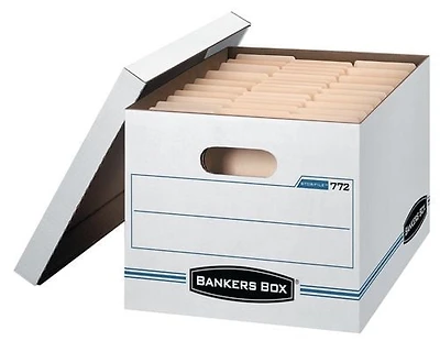 Boîtes de rangement standarde de Bankers Box® - paq. de 3 Les boîtes de rangement à résistance standard Bankers Box® Stor/File™ sont idéales pour un usage occasionnel.