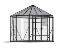CANOPIA by PALRAM Oasis 12 ft. Greenhouse Kit - Grey Structure & Hybrid Panels (94.2 sq. ft.)