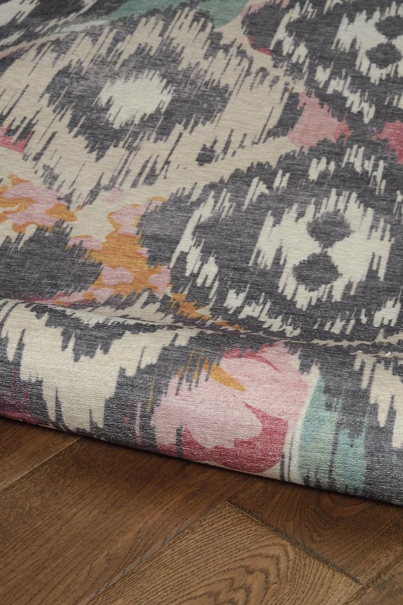 Outdoor Washable Grayton Ivory & Charcoal 7' x 9' Area Rug