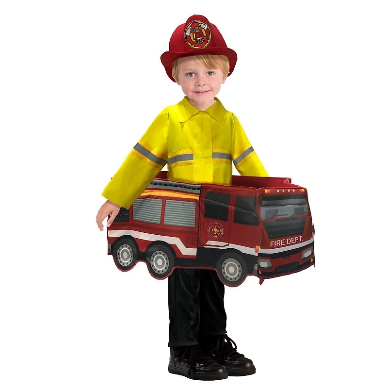 Costume de promenade en camion de pompiers pour tout-petits 3-4T