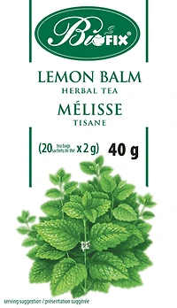 Biofix Lemon Balm Herbal Tea, Caffeine-Free, 20 Tea Bags, Lemon Balm tea, 20 bags