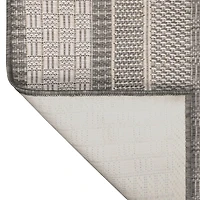 2-ft x 5-ft Fresco Tonal Weave, Grey Flatweave Mat