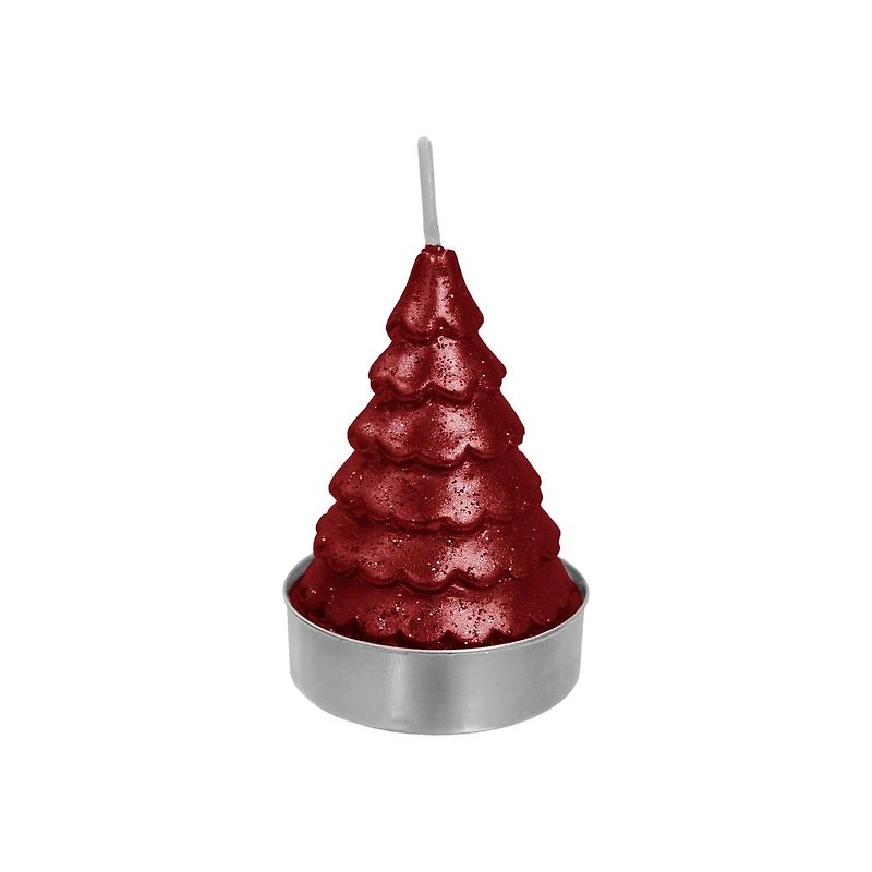 6pk Metallic Christmas Tree Tealight Candles