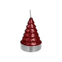 6pk Metallic Christmas Tree Tealight Candles