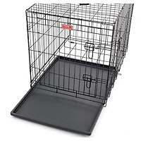 Caisse pour chien Lucky Dog Whisper Glide de 36 po à double porte coulissante