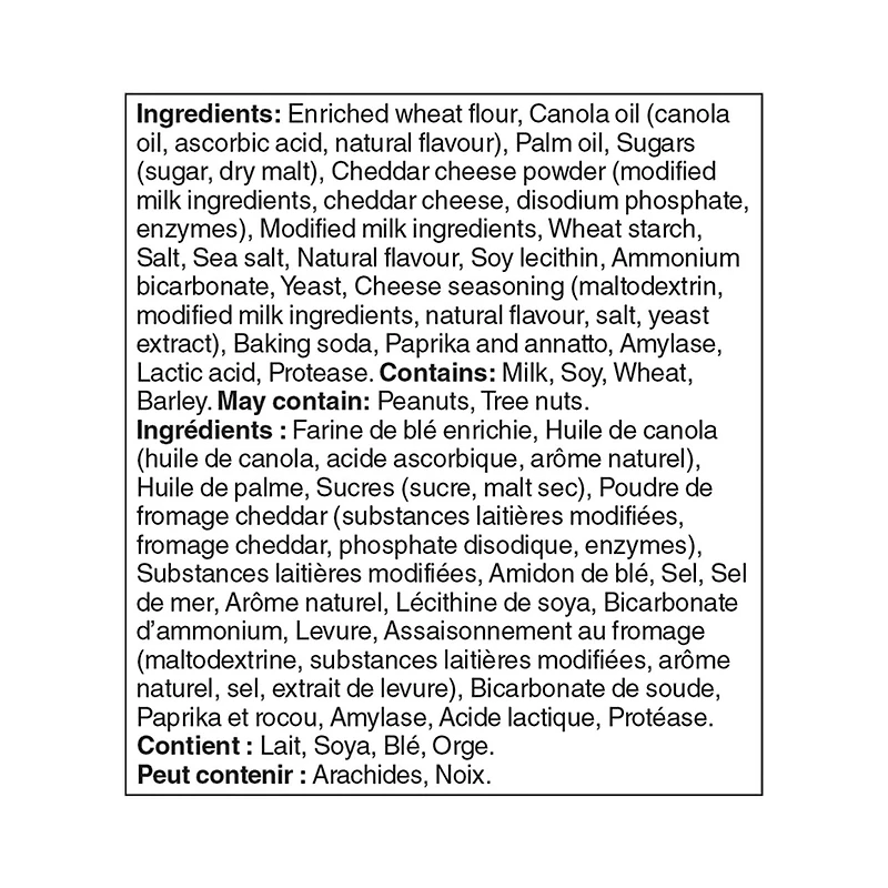 Mini craquelins sandwichs fromage Great Value 180 g