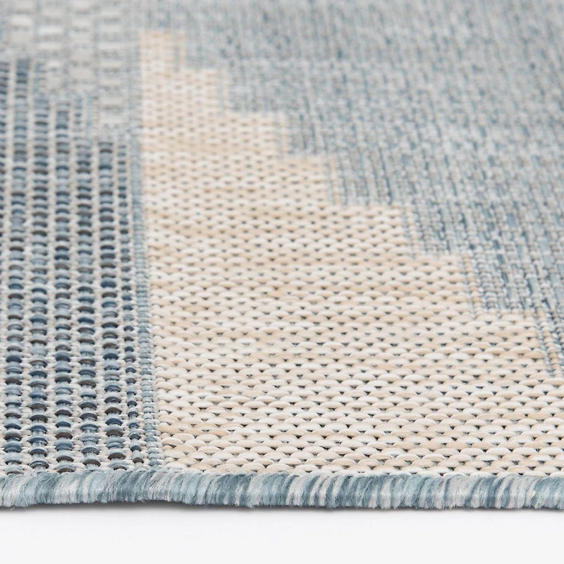 Hayweld Grey and Blue Indoor/Outdoor 8' x 10' Area Rug