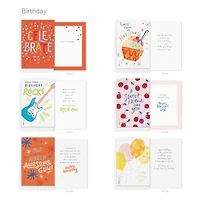 American Greetings - Assortiment en boîte de 30 cartes de fête avec enveloppes, cachets et boîte de rangement (motifs Kathy Davis, Gâteau)