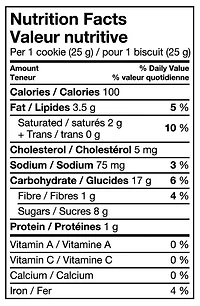 Biscuits tendres chaussons aux bleuets de Great Value 300 grammes