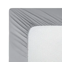 Literie Marina Decoration, draps toutes saisons, ultra doux, soyeux et à poches profondes, en rayonne de bambou, couleur gris