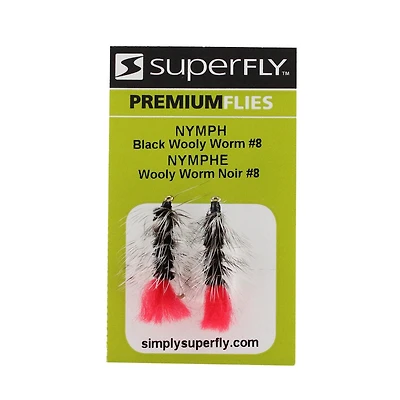 Superfly FLY1217-08P Nymphe Ver Laineux Noir#08 Ils fonctionnent mieux lorsqu'ils sont immergés