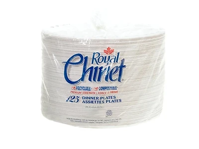 Royal Chinet 10.38" Dinner Plate, 125 Count