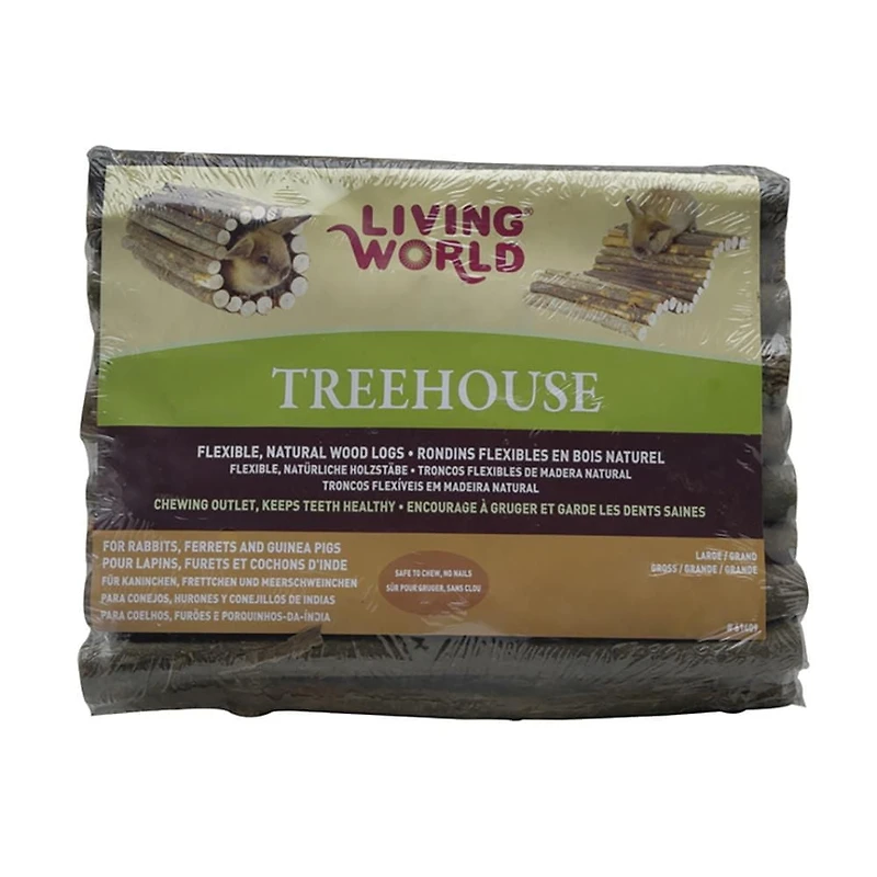 Living World Tree House Real Wood Logs - Large
