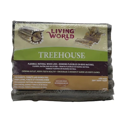 Living World Tree House Real Wood Logs - Large