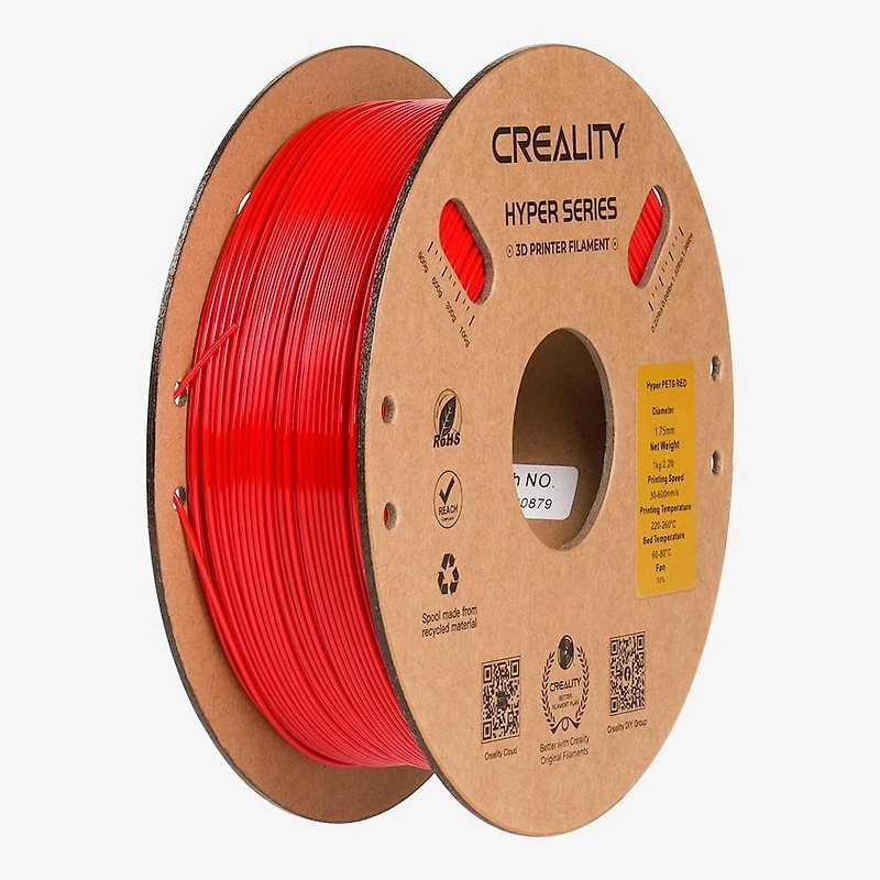 Filament d'impression 3D Creality Hyper Series PETG 1 kg, rouge