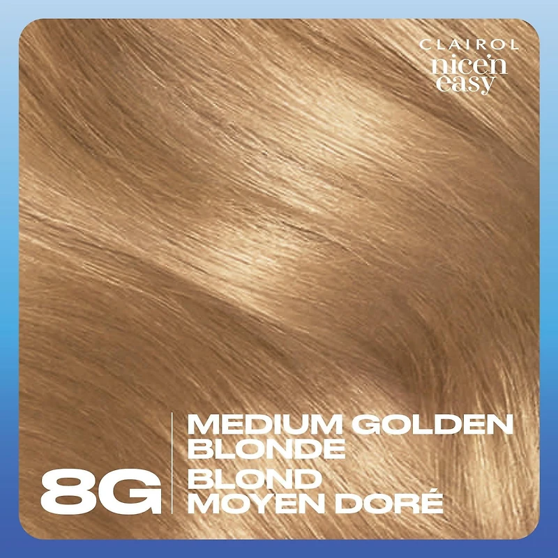 Clairol Nice'n Easy Permanent Hair Dye, 100% Gray Coverage