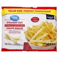 Pommes de terre frites surgelées à coupe droite Great Value 2 kg