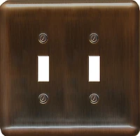 Atron Electro Industries Elite Antique Copper Double Toggle Wall Plate