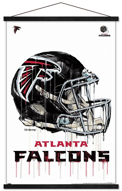 NFL Atlanta Falcons - Drip Helmet 20 Wall Poster, 22.375" x 34"