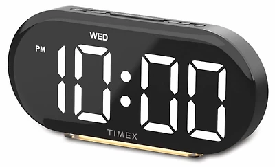 Timex Dual Alarm Clock with Dual USB Charging and Nightlight