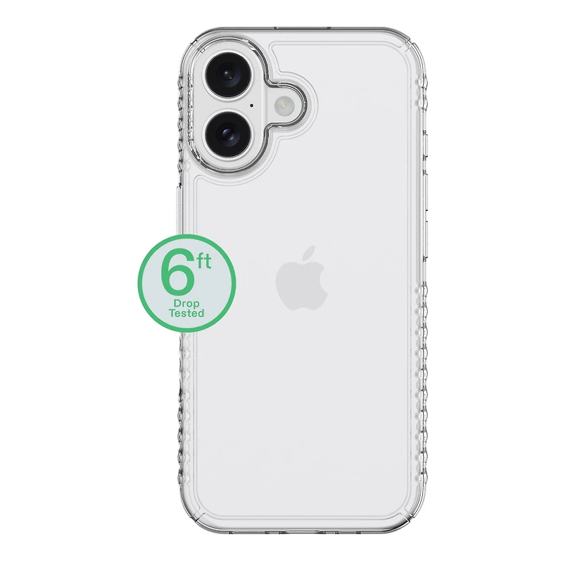 onn Coque transparente stylisée en gel pour iPhone 17