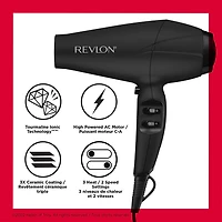 Sèche-cheveux Revlon Salon Séchage Rapide, Noir Sechange et Coiffant Plus Rapides