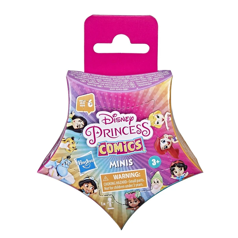 Disney Princess Comics 2-Inch Collectible Dolls, Doll Surprise Blind Box with Favorite Disney Princess Comic Book Characters