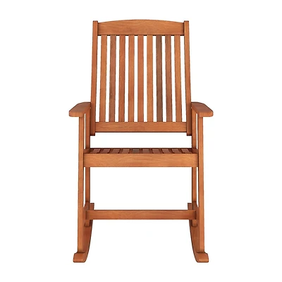 Fauteuil à bascule extérieur en bois massif Miramar