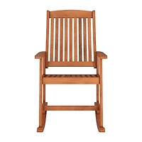 Fauteuil à bascule extérieur en bois massif Miramar